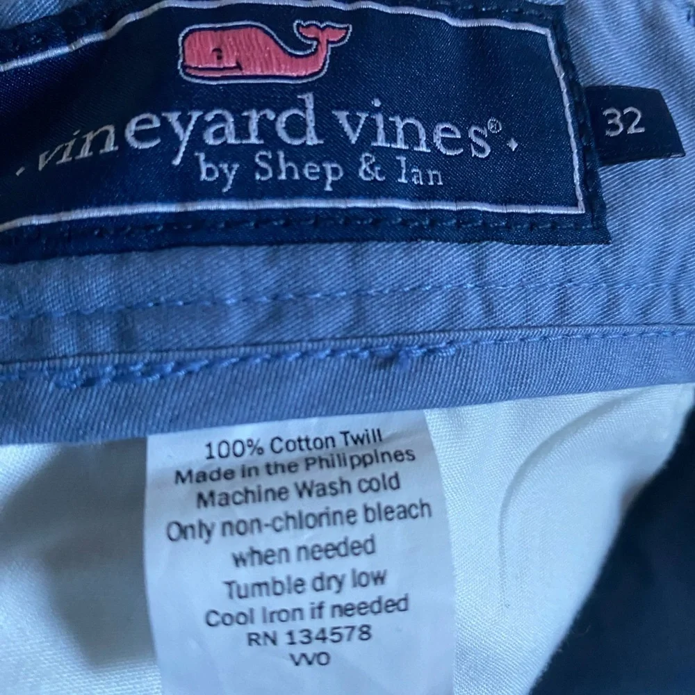 Vineyard Vines Men’s‎ Shorts Sz 32 Blue Chino Casual Coastal Preppy Cotton Twill